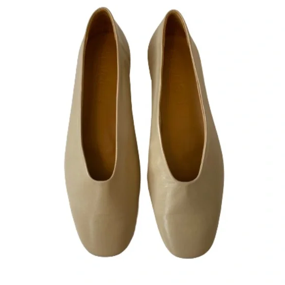 Aeyde Kirsten Latte Nappa Ballet Flat - 40 - Picture 2 of 8